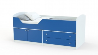 Синяя Детская двухъярусная кровать Приют Мини BMS