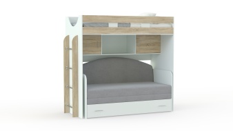 Кровать-чердак с диваном Пума 4 BMS из МДФ