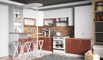 Кухня с барной стойкой Комфорт-1 BMS фото