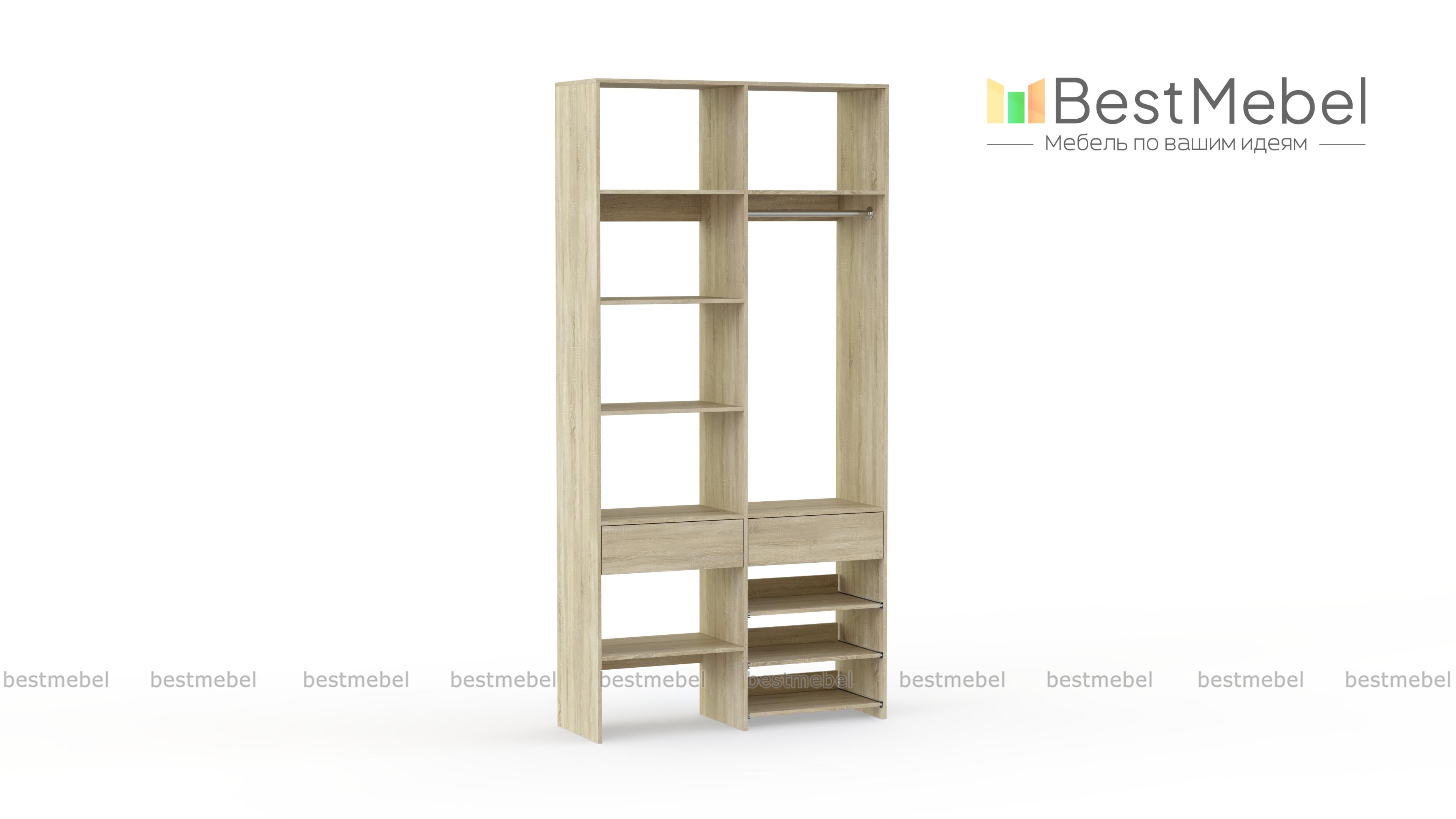 Стеллаж для одежды Мирта 81 BMS - Фото