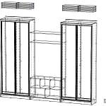 Схема сборки Шкаф-купе под телевизор S-081 BMS