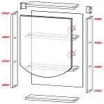 Чертеж Зеркало в ванную Сакура 7 BMS