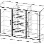 Чертеж Комод Прима Бэст 4-2 BMS