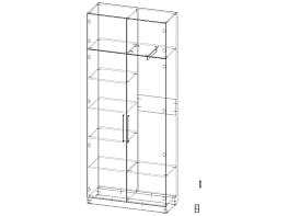 ЭСКИЗ №00000148780 Распашной шкаф Вилета 5  (1000х2400х400)