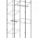 Чертеж Шкаф для одежды Веста 01 BMS