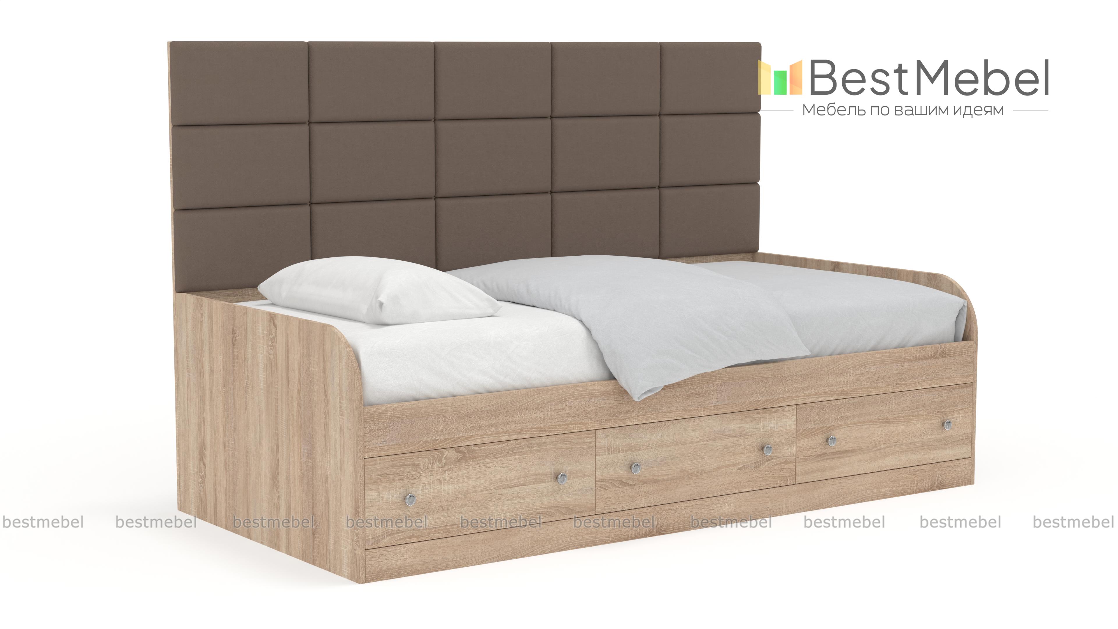 Кровать с 3 ящиками Монти 2 BMS - Фото