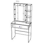 Схема сборки Туалетный столик с подсветкой Гласс 1 BMS