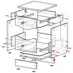 Чертеж Тумба прикроватная Ева-10.1 BMS