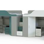 Кровать-чердак с рабочей зоной Мираж 17  BMS - Фото 4