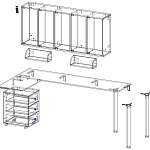 Схема сборки Письменный стол для двоих Дублин 91 BMS
