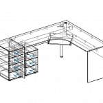 Схема сборки Компьютерный стол угловой Руссо BMS